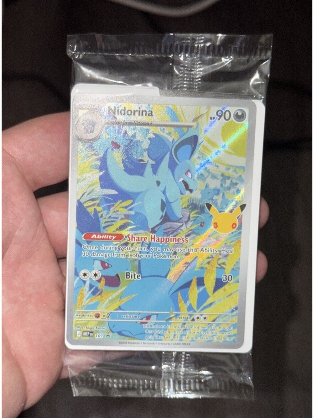 Pokémon TCG 2026 Nidorina 30th Anniversary Promo SEALED